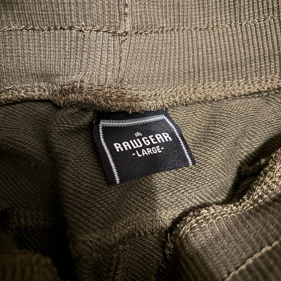 Men's Olive Jogger Pants with Logo - Picture 2 of 4